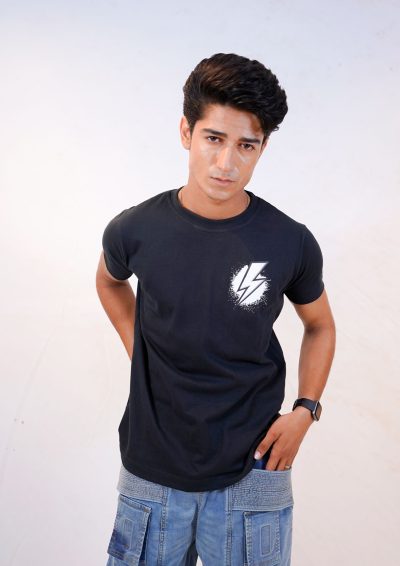 Bolt Emblem Tee – Noir & Blanc - Image 3