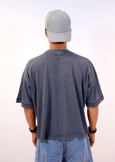 Embroidered Boxy Tee - Vintage Washed - Image 6