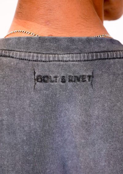 Embroidered Boxy Tee - Vintage Washed - Image 3