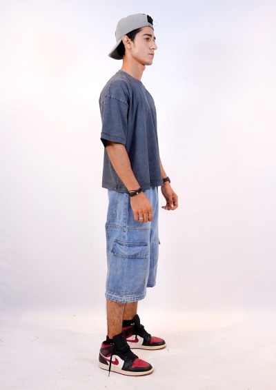 Embroidered Boxy Tee - Vintage Washed - Image 4
