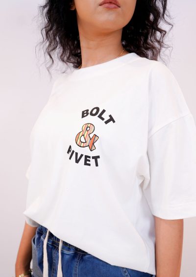 Ampersand Edition Tee – Oversized Blanc - Image 2