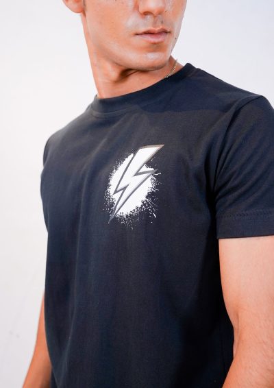 Bolt Emblem Tee – Noir & Blanc - Image 2