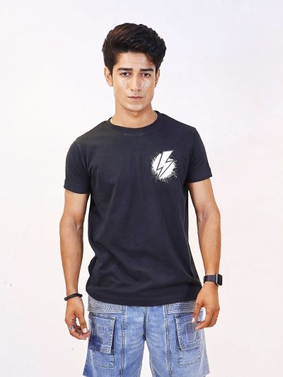Bolt Emblem Tee – Noir & Blanc