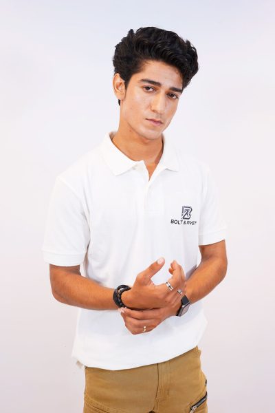 Signature Crest Polo – Arctic White